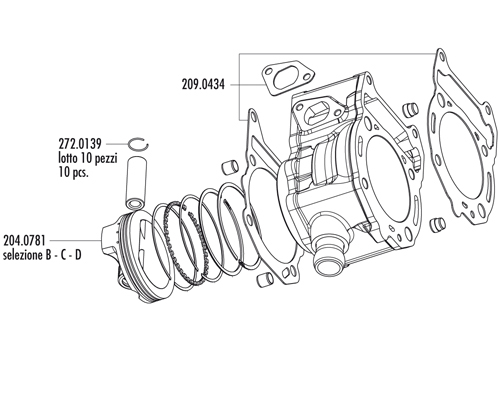 KIT PIAGGIO-GILERA 125/180 4T-4V CARBURATORE