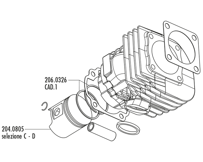 BLOC CYL.YAMAHA BWS-MBK BOOSTER 100cc