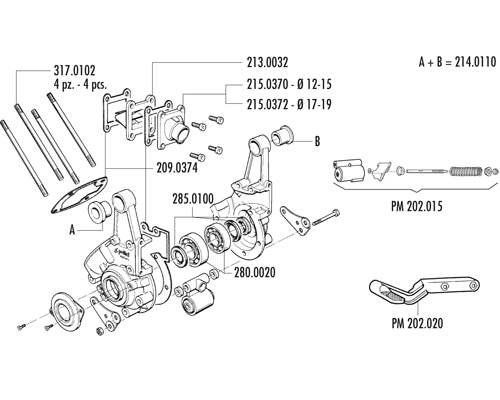 ENGINE CRANKCASE WITH SUPPORT PGT
