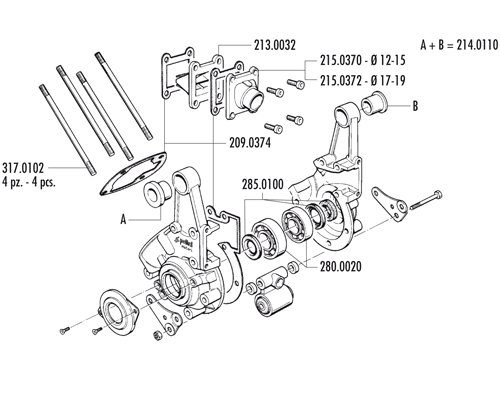 ENGINE CRANKCASE SPX WITH SUPPORT