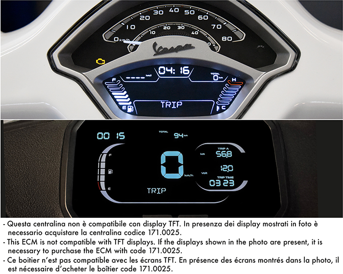 ECM PIAGGIO/VESPA 50 4T 3V iGET Euro 5 hasta 2024