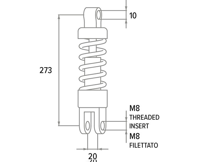 SHOCK ABSORBER MINARELLI HORIZ.AND VERT. INT.273